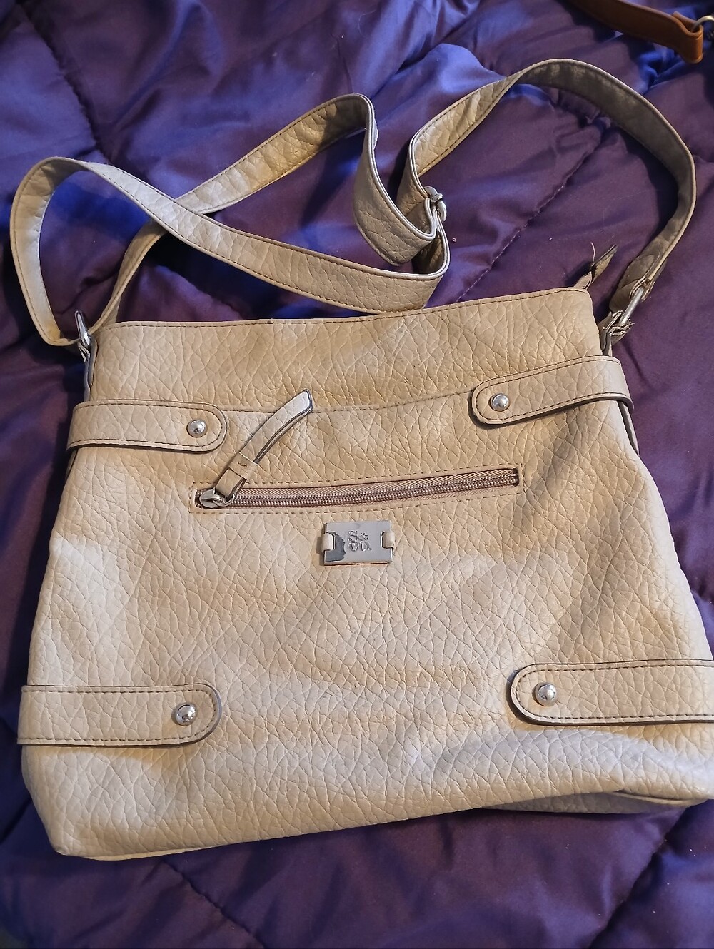 Cream Leather Tote Bag - Spacious Everyday Shoulder Tote
